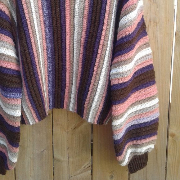 One of a kind Baby alpaca handmade viral scrappy sweater - Picture 4 of 10